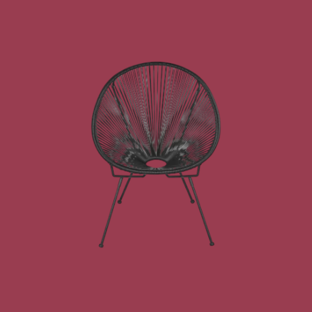 Fauteuil tressé noir