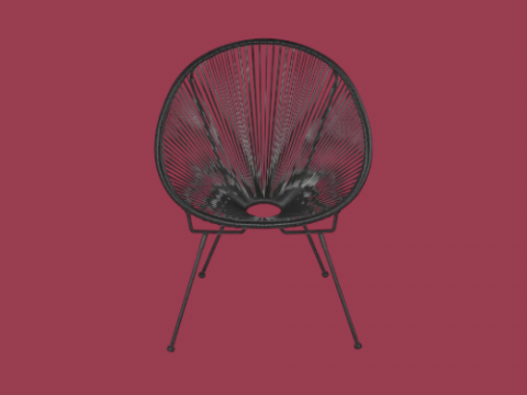 Fauteuil tressé noir