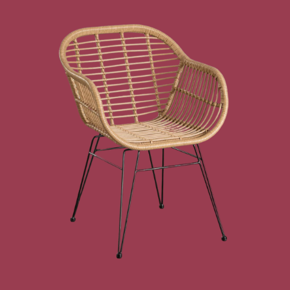 Fauteuil tressé bambou
