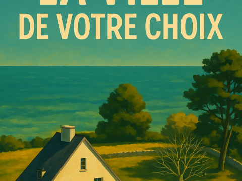 Affiche ville vintage a4