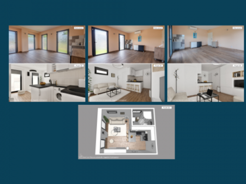 Home staging projection 3d