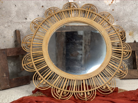 Miroir rotin 2
