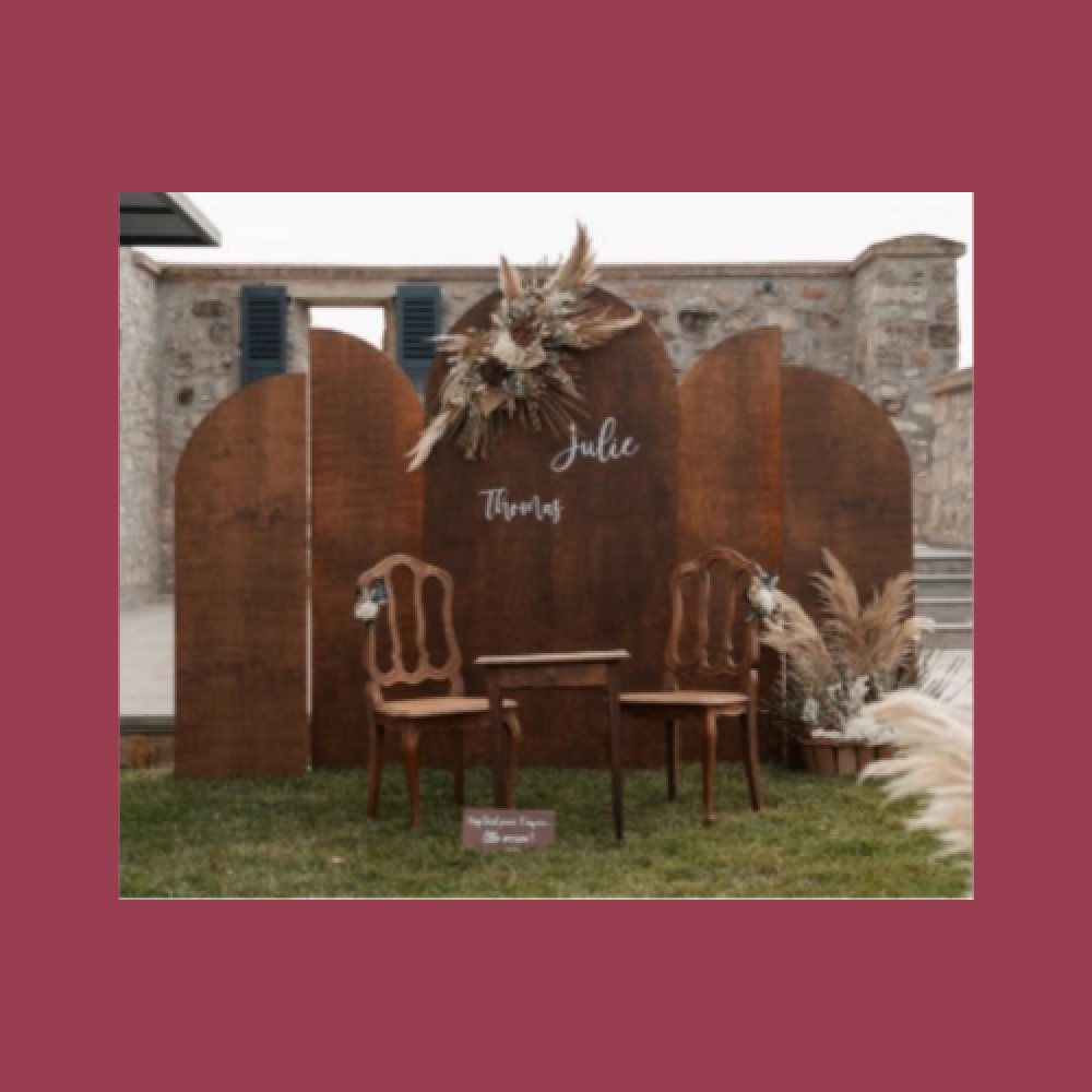 Panneaux "bienvenue" x5 bois brut