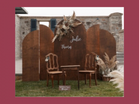 Panneaux "bienvenue" x5 bois brut