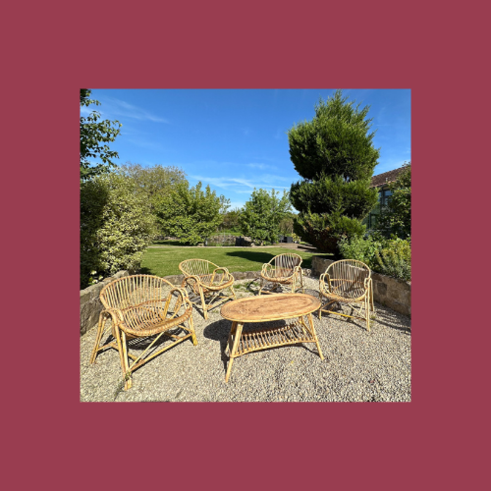Ensemble de jardin en rotin