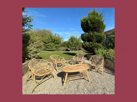 Ensemble de jardin en rotin